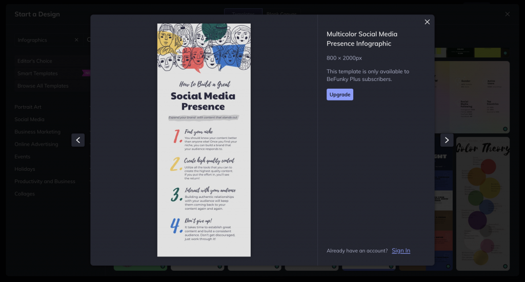 BeFunky Infographic Template Example